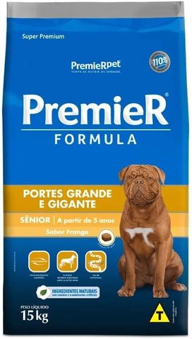 Ração Premier Fórmula Cães Raças Grandes e Gigantes Sênior Frango 15kg