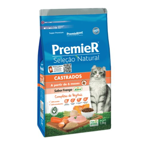 Ração Premier Fórmula Performance e Vitalidade para Gatos Adultos Cadastrados Sabor Frango 1,5kg