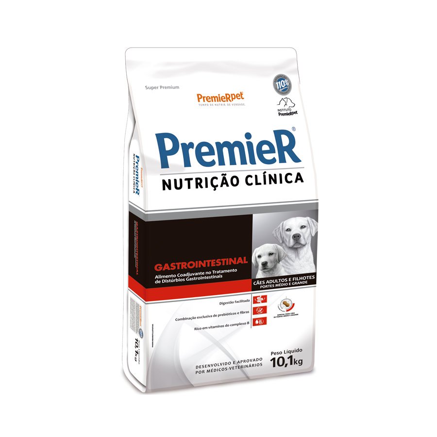 Ração PremieR Nutrição Clínica Gastrointestinal para Cães de Porte Médio e Grande, 10,1kg