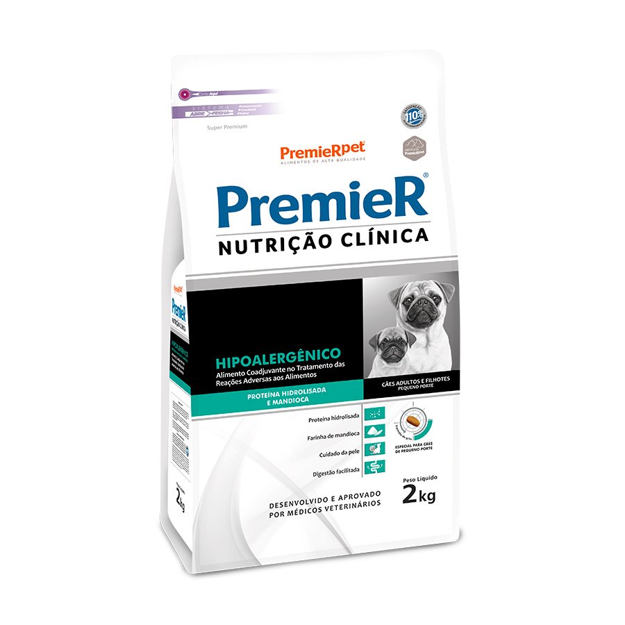 Premier Nc Cães Hipo Pequeno Porte Prot Hidro Mandioca 2kg