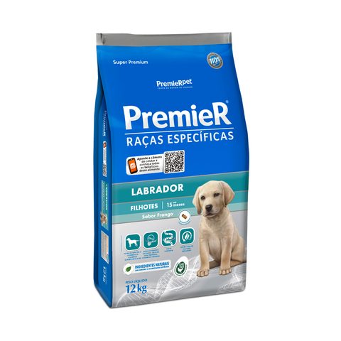 Ração Premier Raças Específicas Labrador para Cães Filhotes, 12kg