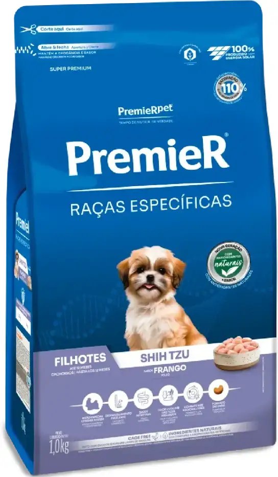 Ração PremieR Raças Específicas Shih Tzu Filhote Frango, 2,5kg