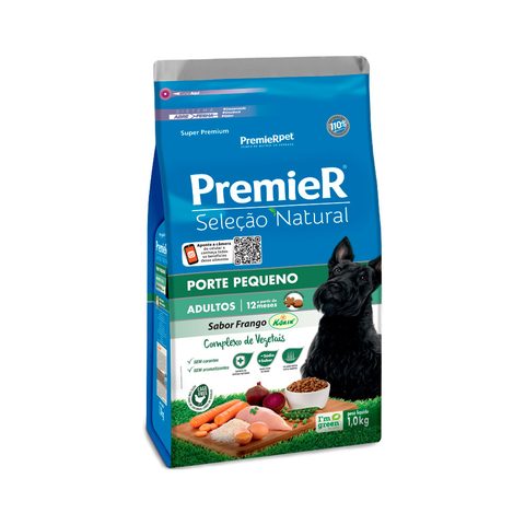 Premier Seleção Natural Cães Adultos Raças Peq Frango 1kg