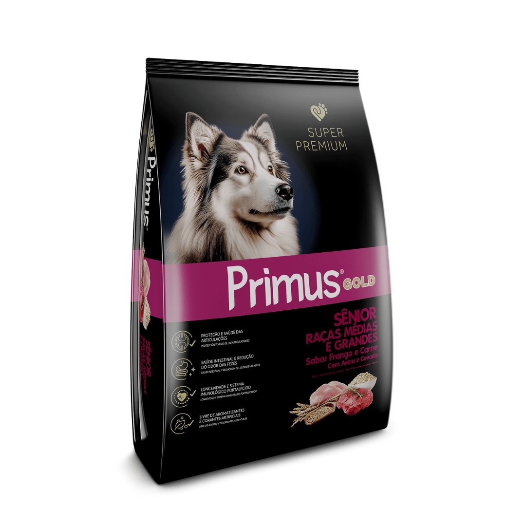 Primus Gold Sênior Raças Médias e Grandes 14 Kg