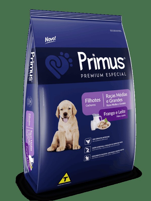 Primus Premium Especial Cães Filhotes Raças Médias E Grandes 15kg