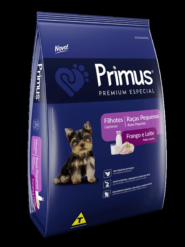 Primus Premium Especial Cães Filhotes Raças Pequenas 3kg