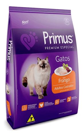 Primus Premium Gatos Castrados Frango 10,1 Kg