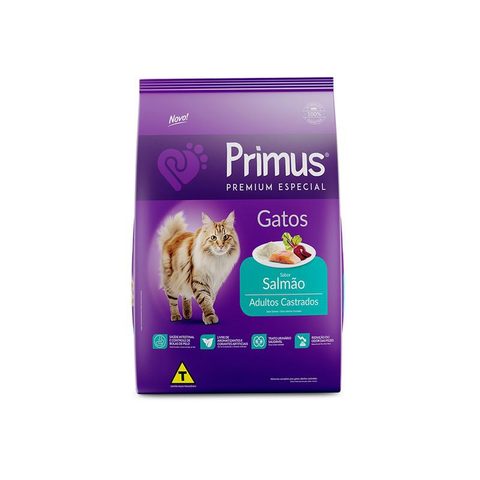 Primus Gatos Adultos Castrados Salmão 10,1kg
