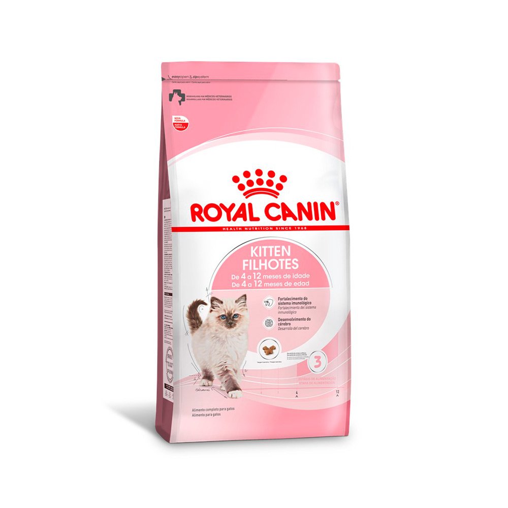 Ração Royal Canin Kitten para Gatos Filhotes de 4 a 12 Meses, 400g
