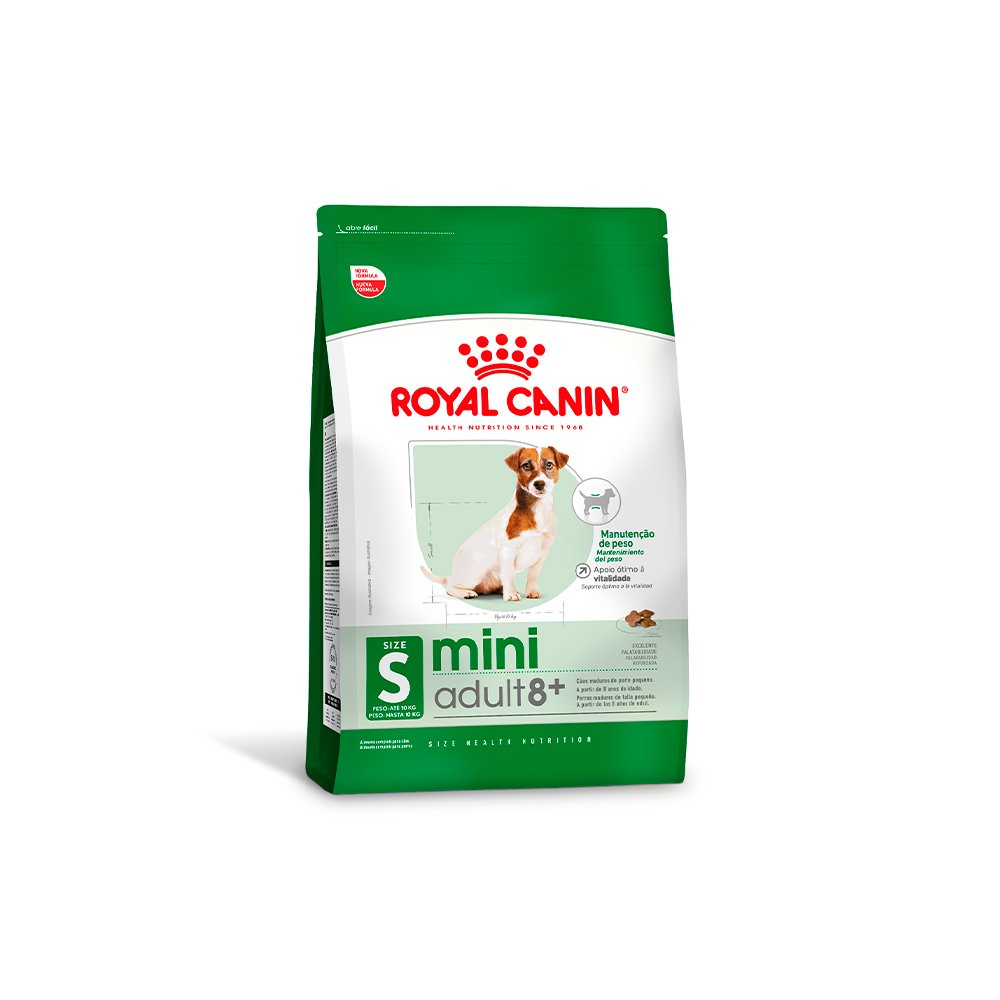 Ração Royal Canin Mini Adult 8+ para Cães Idosos de Porte Pequeno, 2,5kg