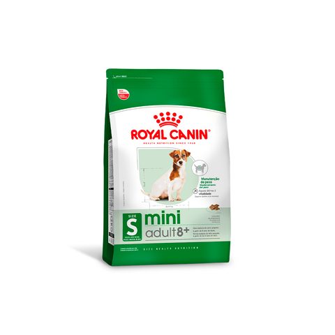 Ração Royal Canin Mini Adult 8+ para Cães Idosos de Porte Pequeno, 2,5kg