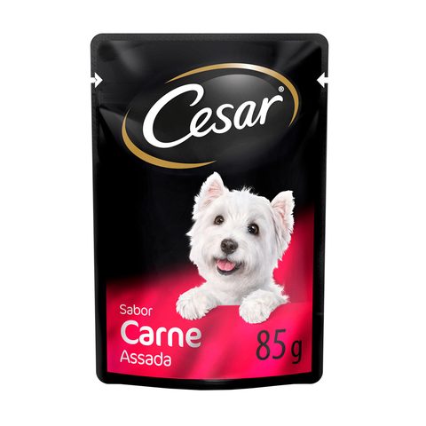 Sachê Cesar Cortes Selecionados Carne Assada ao Molho para Cães Adultos 85 g
