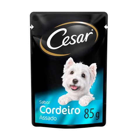 Sachê Cesar Cortes Selecionados Cordeiro Assado ao Molho para Cães Adultos 85 g