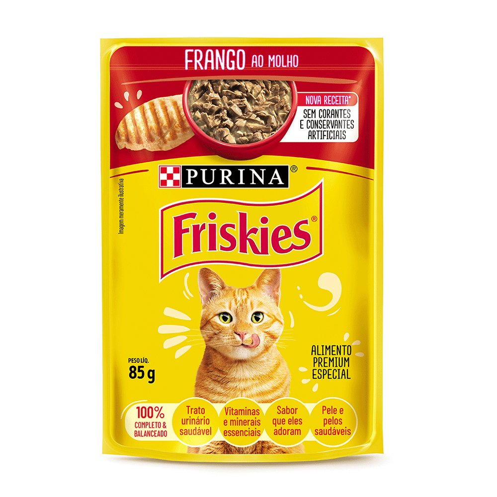 Sachê Friskies Wet Frango Ao Molho 85g
