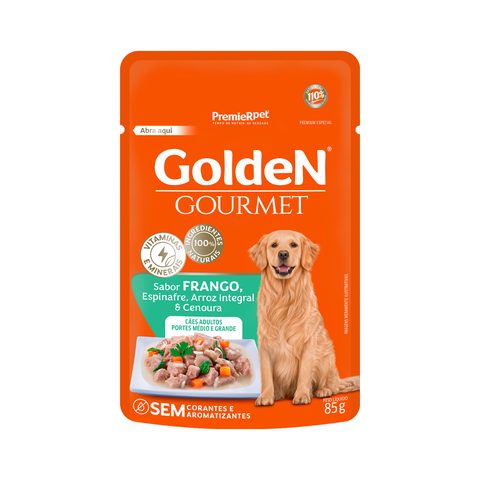 Sachê Golden Gourmet Cães Adultos Med Gra Porte Frango 85gr
