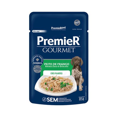 Sachê Premier Gourmet Cães Filhotes Frango 85gr