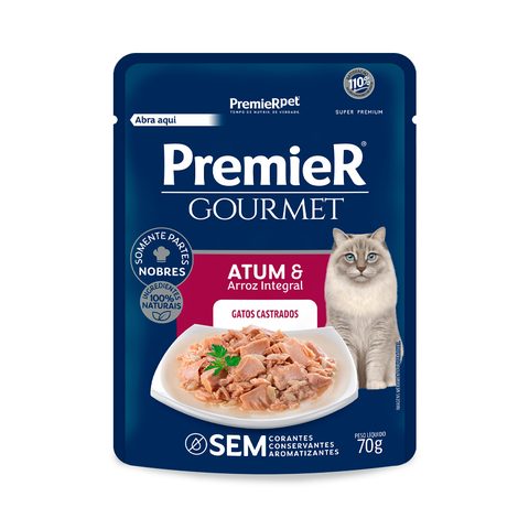 Sachê Premier Gourmet Gatos Castrados Atum 70gr