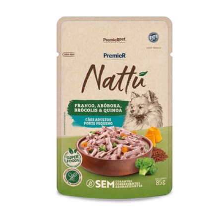 Sachê Premier Nattu Umidos Cães Ad Pp Fran/Abob 85g