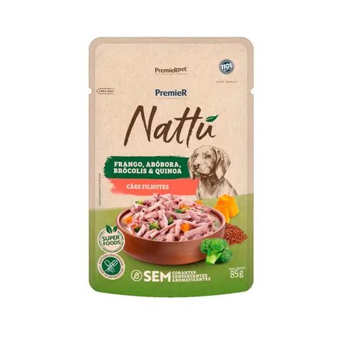 Sachê Premier Nattu Umidos Cães Fil Fran/Abob 85g
