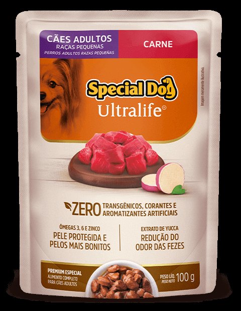 Sachê Special Dog Adulto Raças Pequenas Carne 100gr