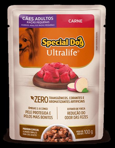 Sachê Special Dog Adulto Raças Pequenas Carne 100gr
