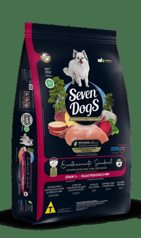 Ração Seven Dogs Sênior 7+ Raças Pequenas e Mini 10kg