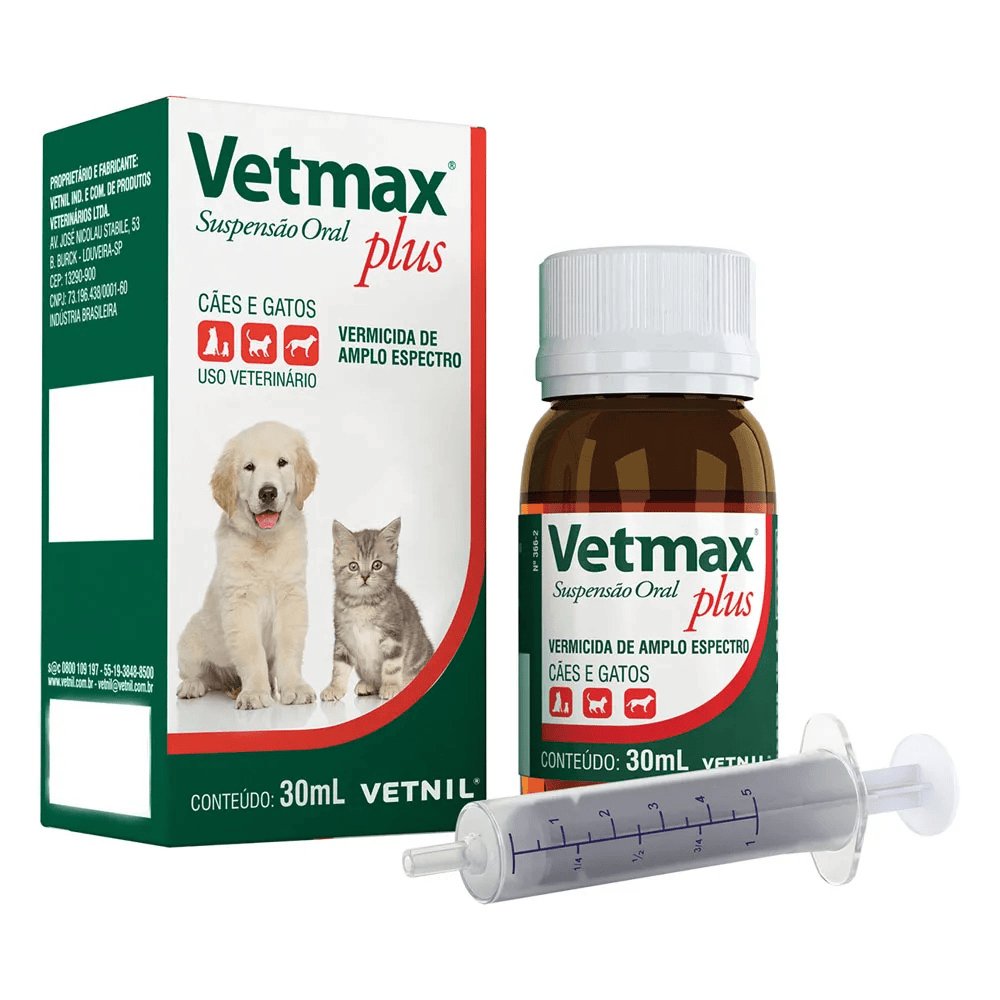 Vetmax Plus Suspensão Vetnil 30 ml