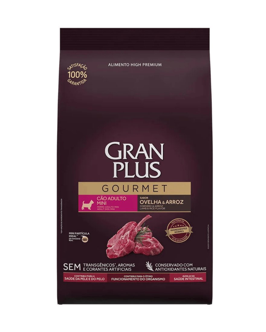 Gran Plus Gourmet Cães Ad Mini Ovelha E Arroz 1kg