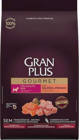 Gran Plus Gourmet Cães Ad Mini Salmão E Frango 1kg