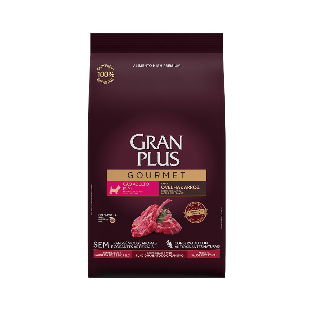 Gran Plus Gourmet Cães Filhotes Médio E Gran Ove E Arr 15kg