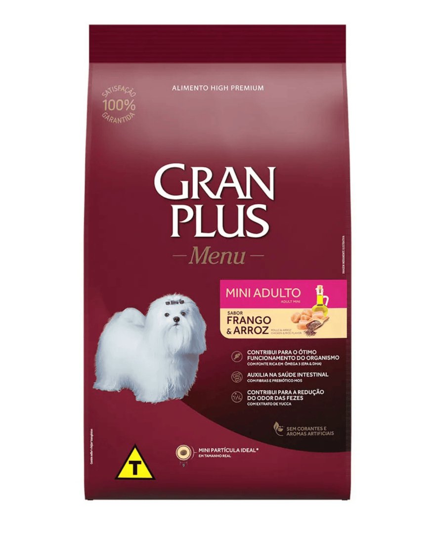 Gran Plus Menu Cães Mini Light Frango E Arroz 10,1 Kg