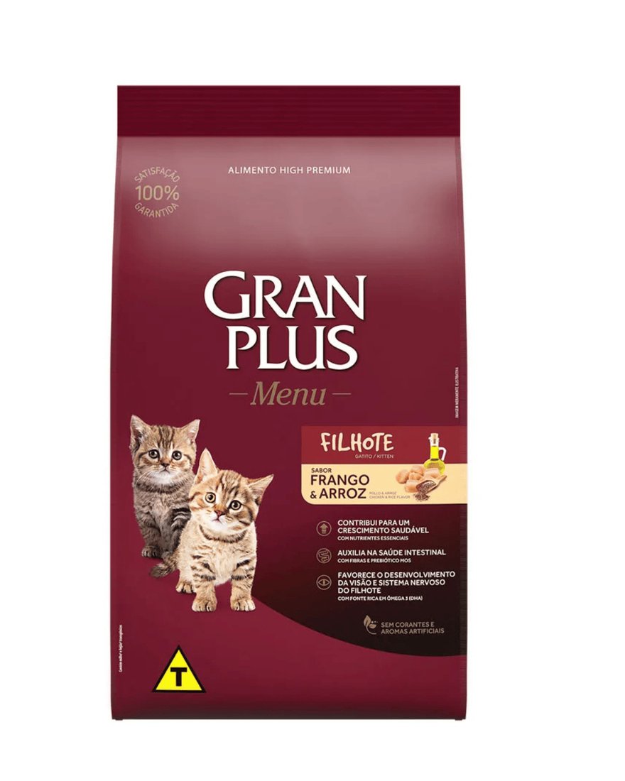 Ração GranPlus para Gatos Filhotes Sabor Frango e Arroz 10,1kg