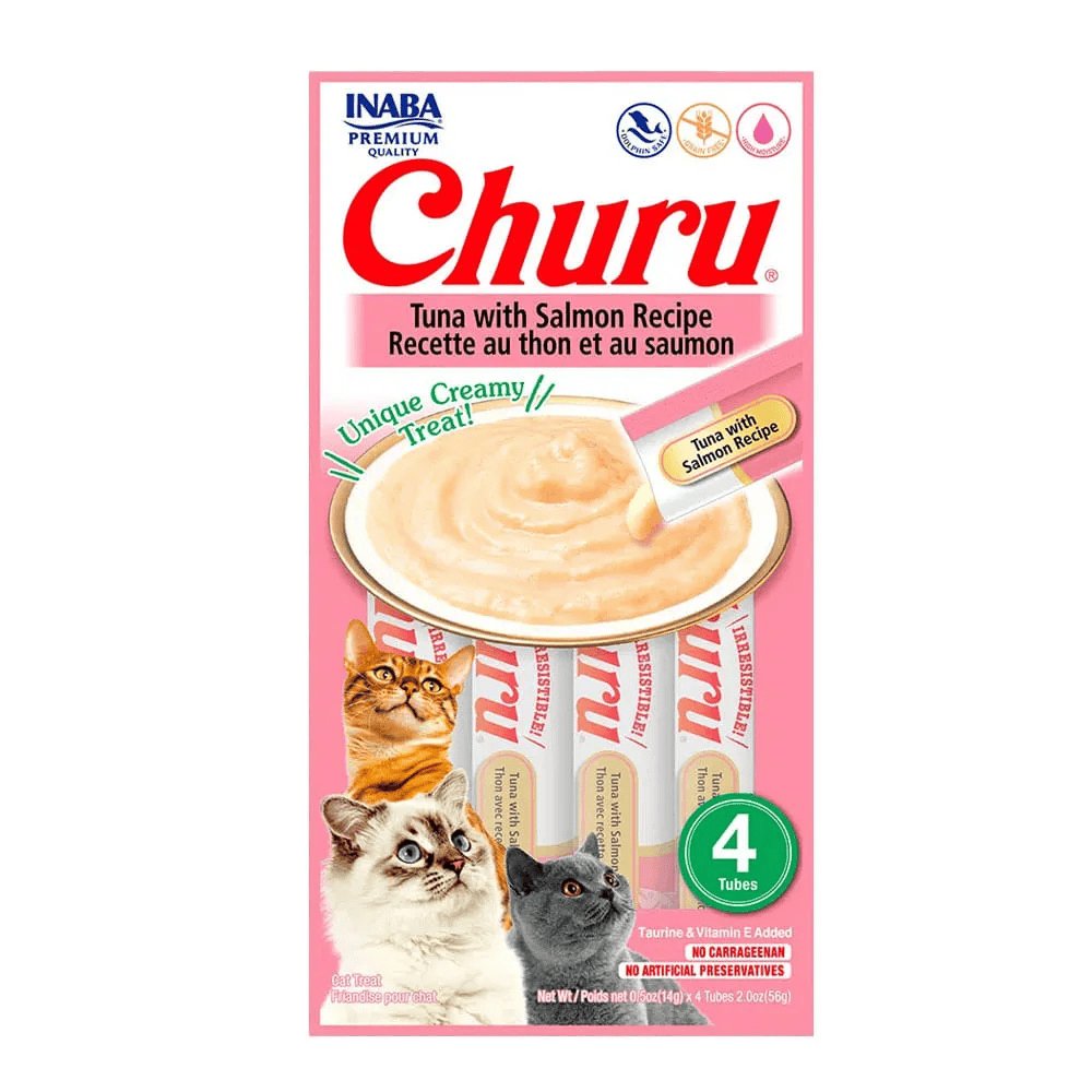 Petisco Churu Atum E Salmão Para Gatos 56 Gr