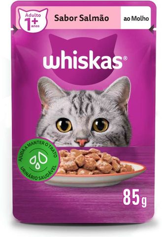 Sachê Whiskas Gatos Adultos Salmão 85g