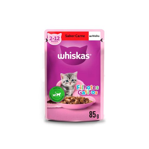 Sachê Whiskas Gatos Filhotes Carne 85 Gr