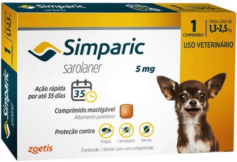 Simparic 05mg 1,3 À 2,5kg 1 Comprimido
