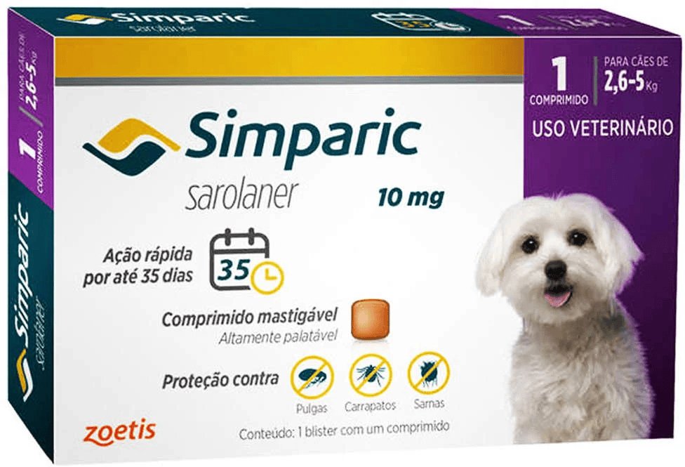 Simparic 10mg 2,6 À 5kg 1 Comprimido
