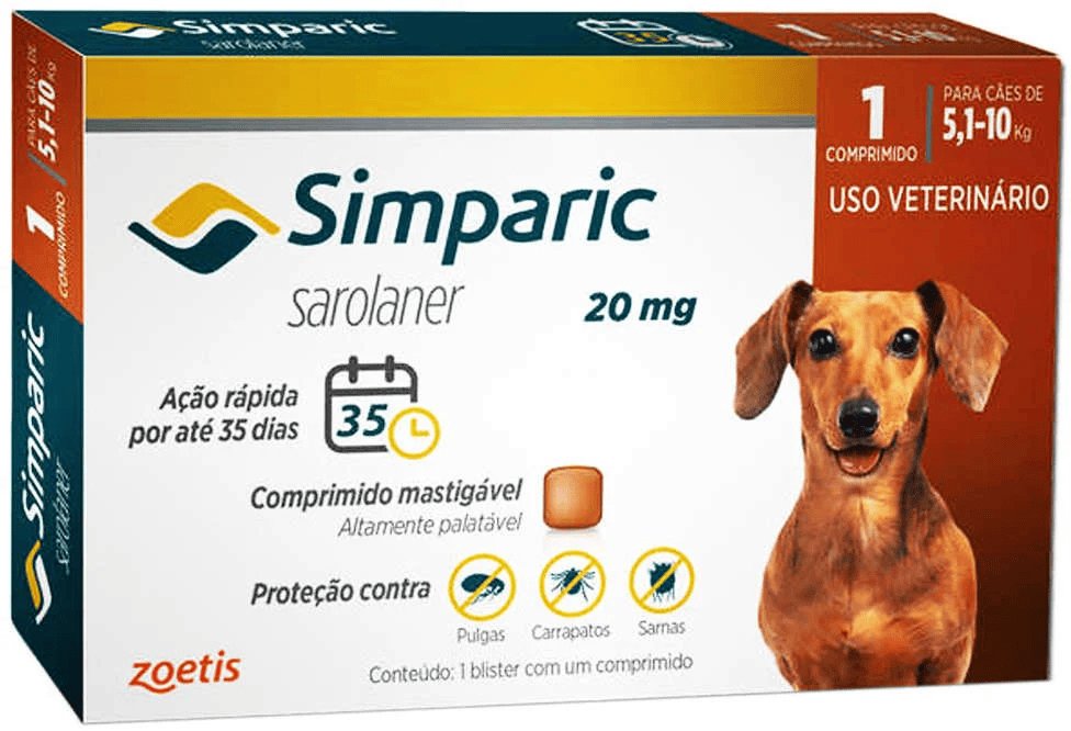 Simparic 20mg 5,1 À 10kg 1 Comprimido