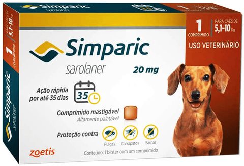 Simparic 20mg 5,1 À 10kg 1 Comprimido