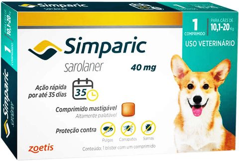 Simparic 40mg 10,1 À 20kg 1 Comprimido