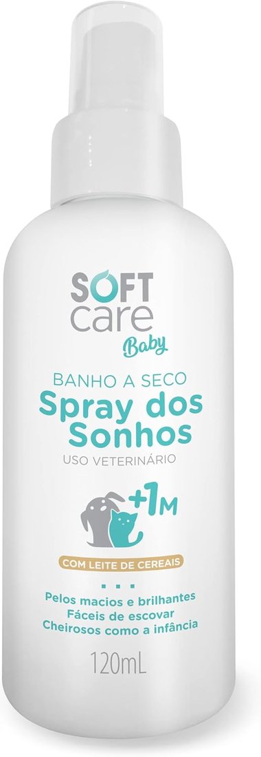 Soft Care Baby Banho A Seco Spray Dos Sonhos 120 Mls