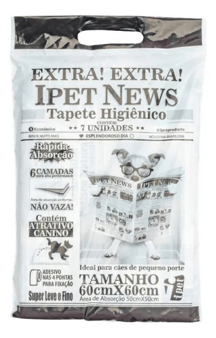 Tapete Higiênico PetLike I Pet News 60x60cm para Cães