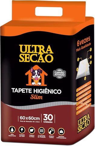 Tapete Higiênico Ultra Secao 60x60cm 30un