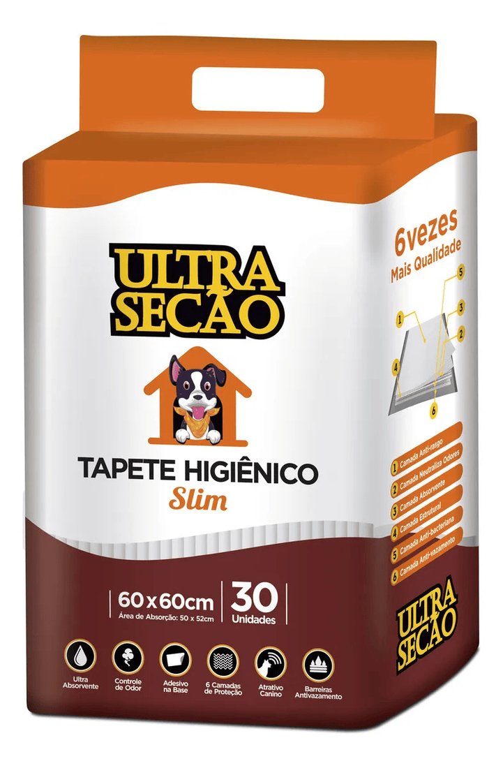 Tapete Higiênico Ultra Secao Branco 30un 60x60