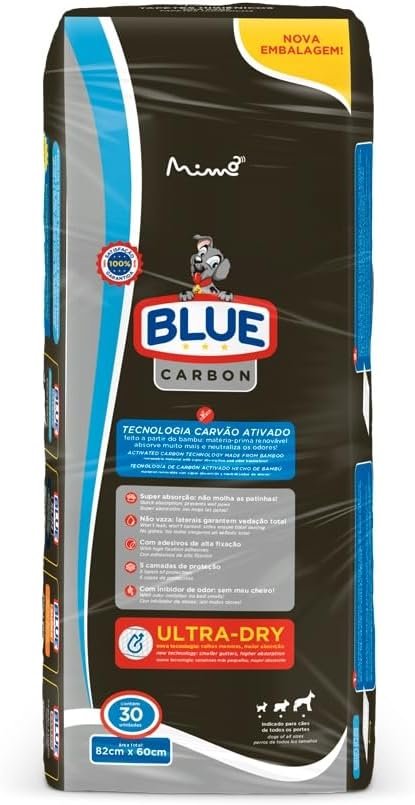 Tapete Higiênico Blue Carbon 82x60 30 Un