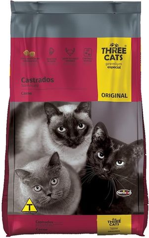 Ração Original Three Cats para Gatos Castrados 3kg