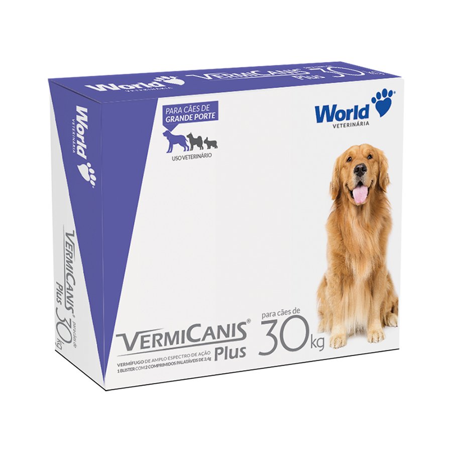 Vermicanis Plus 2,4g, Vermífugo para Cães de Grande Porte (Até 30kg)