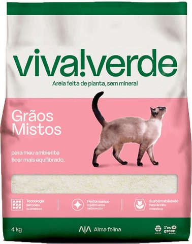 Viva Verde Areia Higiênica Graos Mistos 4kg
