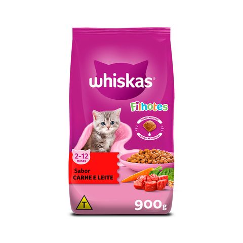 Whiskas Dry Filhote Carne E Leite 900g