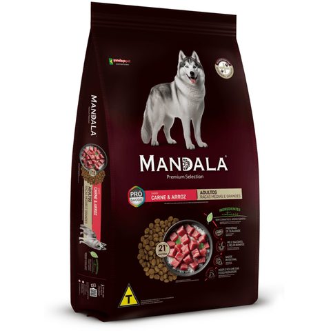 Mandala Cães Adultos Carne e Arroz 25kg